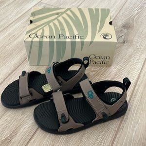 NEW in Box! Unisex Ocean Pacific Sandals | Style: Rapid | Brown | Size 9